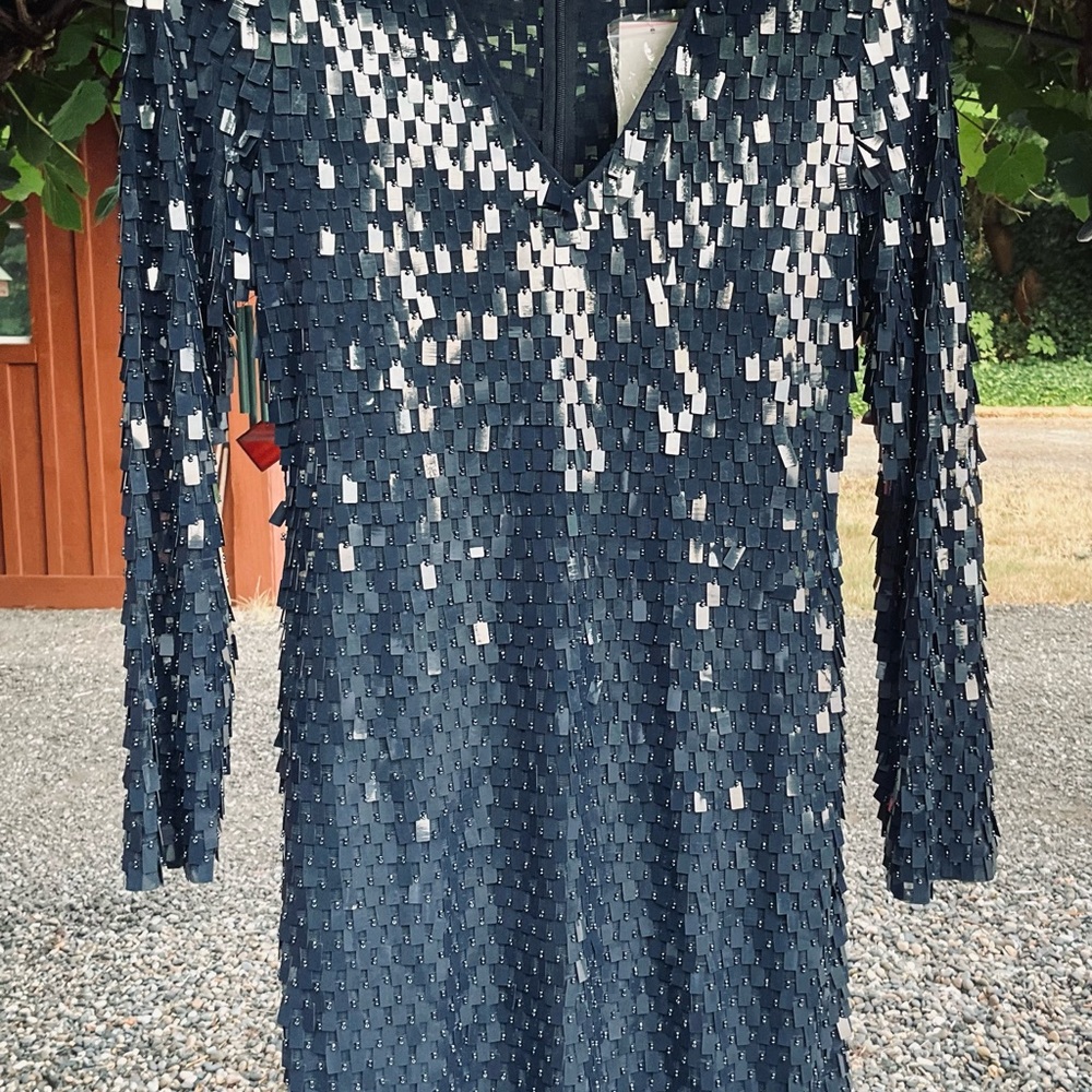 French Connection Nocturne Blue cocktail dress